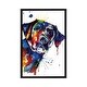 preview thumbnail 6 of 9, iCanvas "Black Lab" by Weekday Best Framed Ebony - 26x18