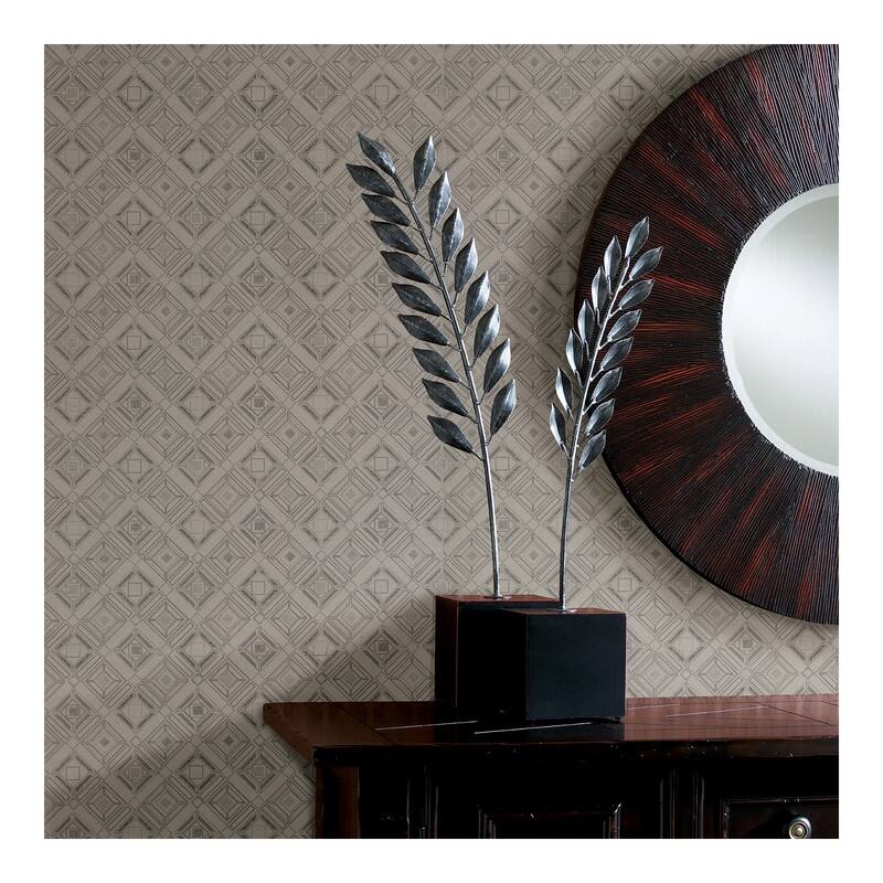 Brewster Sonic Light Grey Geometric Wallpaper - 21 x 396 x 0.025