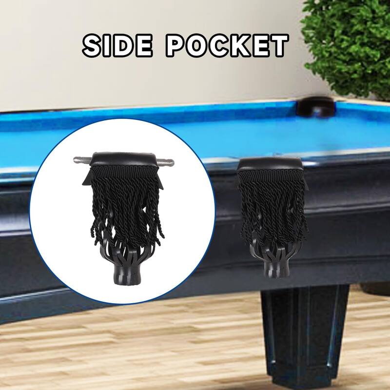 GSE™ Set of 6 Heavy-Duty PU Leather Pool Table Pockets. Replacement Billiard Table Web Drop Bag (Several Colors Available)