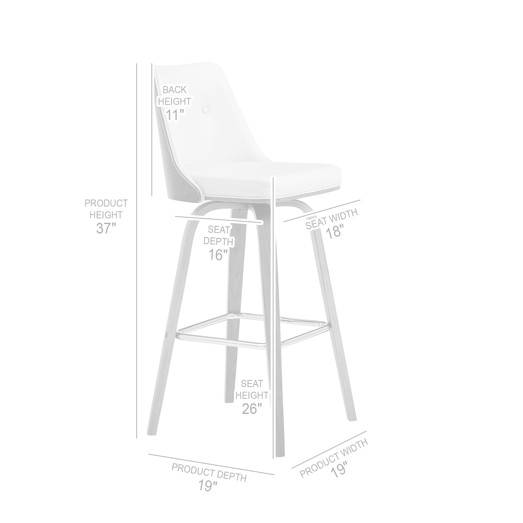 Nolte swivel adjustable height bar outlet stool