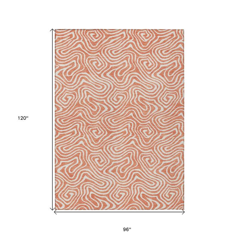 HomeRoots Abstract Transitional Rectangle Outdoor Rug