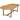 Amazonia Brown Oval Teak Wood Outdoor Dining Table with Extension - 71 in. L x 39 in. W x 29 in. H