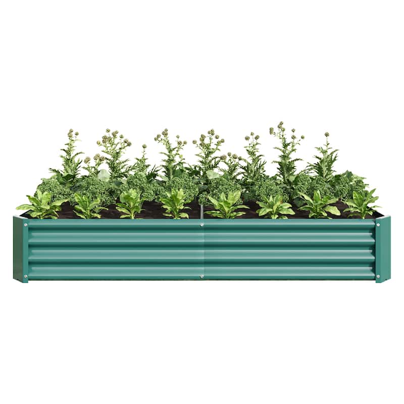 6×3×1ft Metal Raised Rectangle Planter Beds for Plants, Vegetables and Flowers
