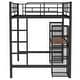 preview thumbnail 26 of 26, Modern Design Full Size Loft Bed with Built-in Ladder,Metal Desk and Shelves