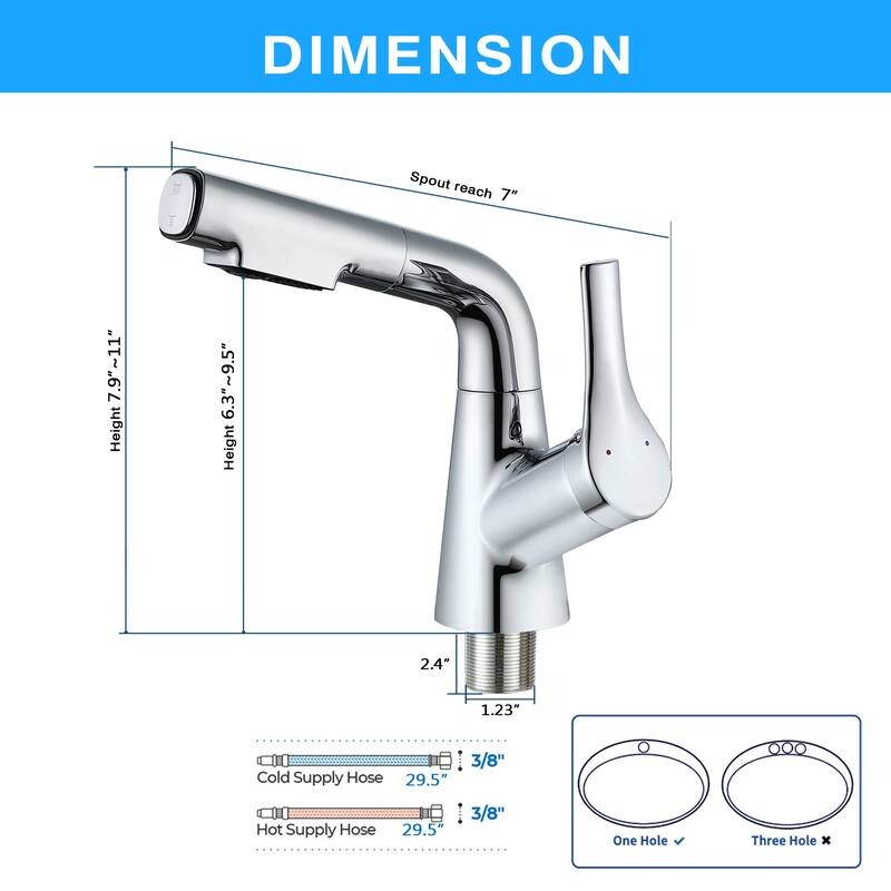 Single Handle Kitchen Swivel-Lift Faucet,Bathroom Sink Faucet