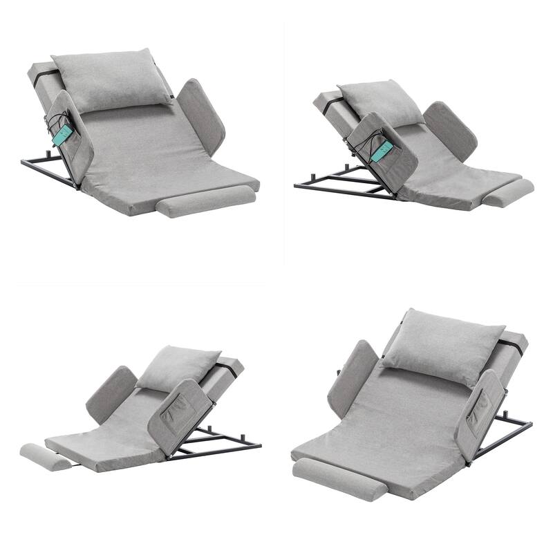 Safe & Comfortable Electric Bed Backrest, 4-68° Adjustable Lift with Rails