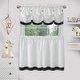 preview thumbnail 1 of 18, Lana Window Curtain Tier Pair and Valance Set 58x24 - Black