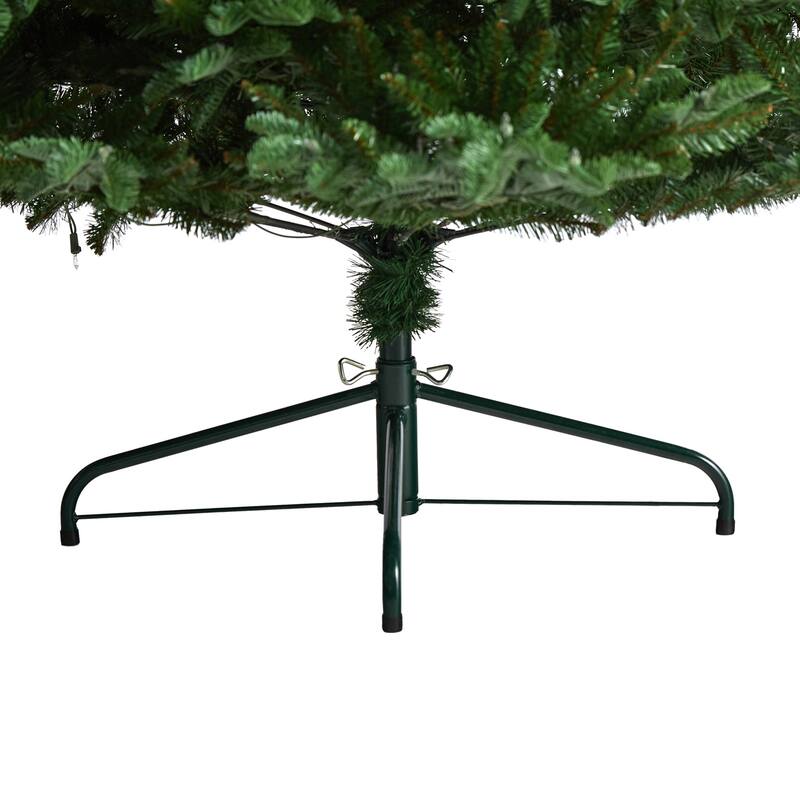 8ft. Spruce Artificial Christmas Tree with 700 Warm White Lights & 3412 Branches - Towering Holiday X-Mas Centerpiece