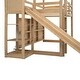 preview thumbnail 13 of 27, Twin Size House Loft Bed with Slide, Storage Shelves and Light, Wood Kids Bed Frame with Guardrail and Ladder, Climbing Ramp