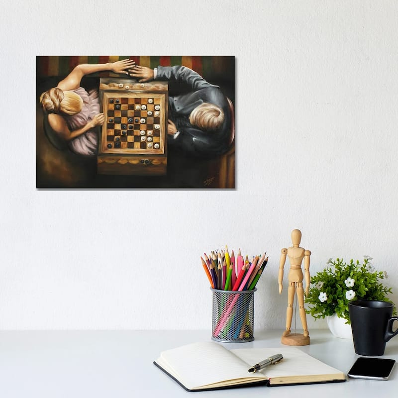 iCanvas "Game for two -Chess lovers 3" by Salma Nasreldin Canvas Print - 8x12x0.75