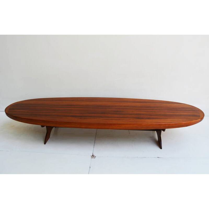 Wooden Single Paddle Board Coffe Table 18.5 Inches tall