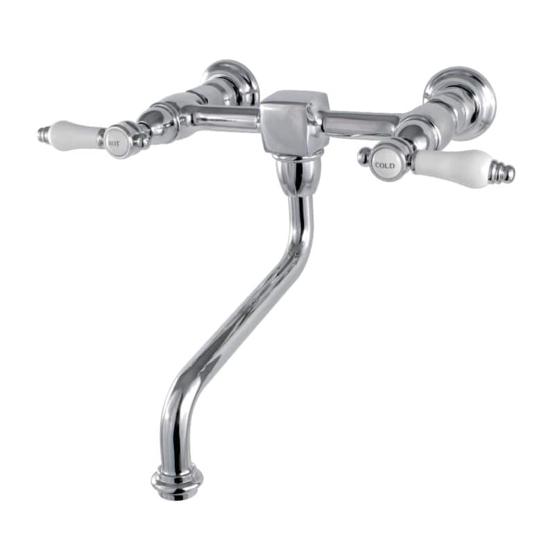 Kingston Brass Bel-Air 1.2 GPM Wall Mounted Bridge Bathroom Faucet