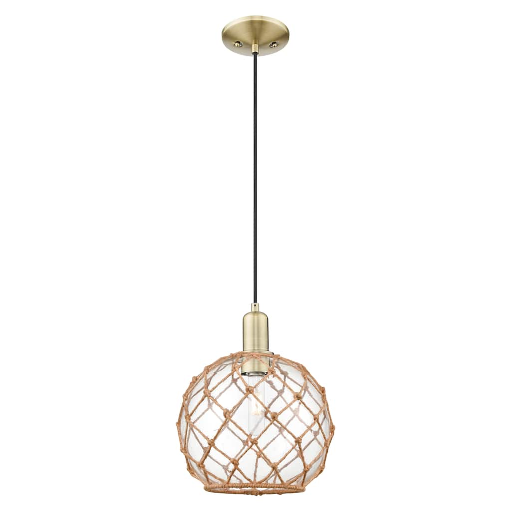 Innovations Lighting Endless Possibilities Arcadia - Farmhouse Rope - 1 Light 10" Cord Hung Mini Pendant
