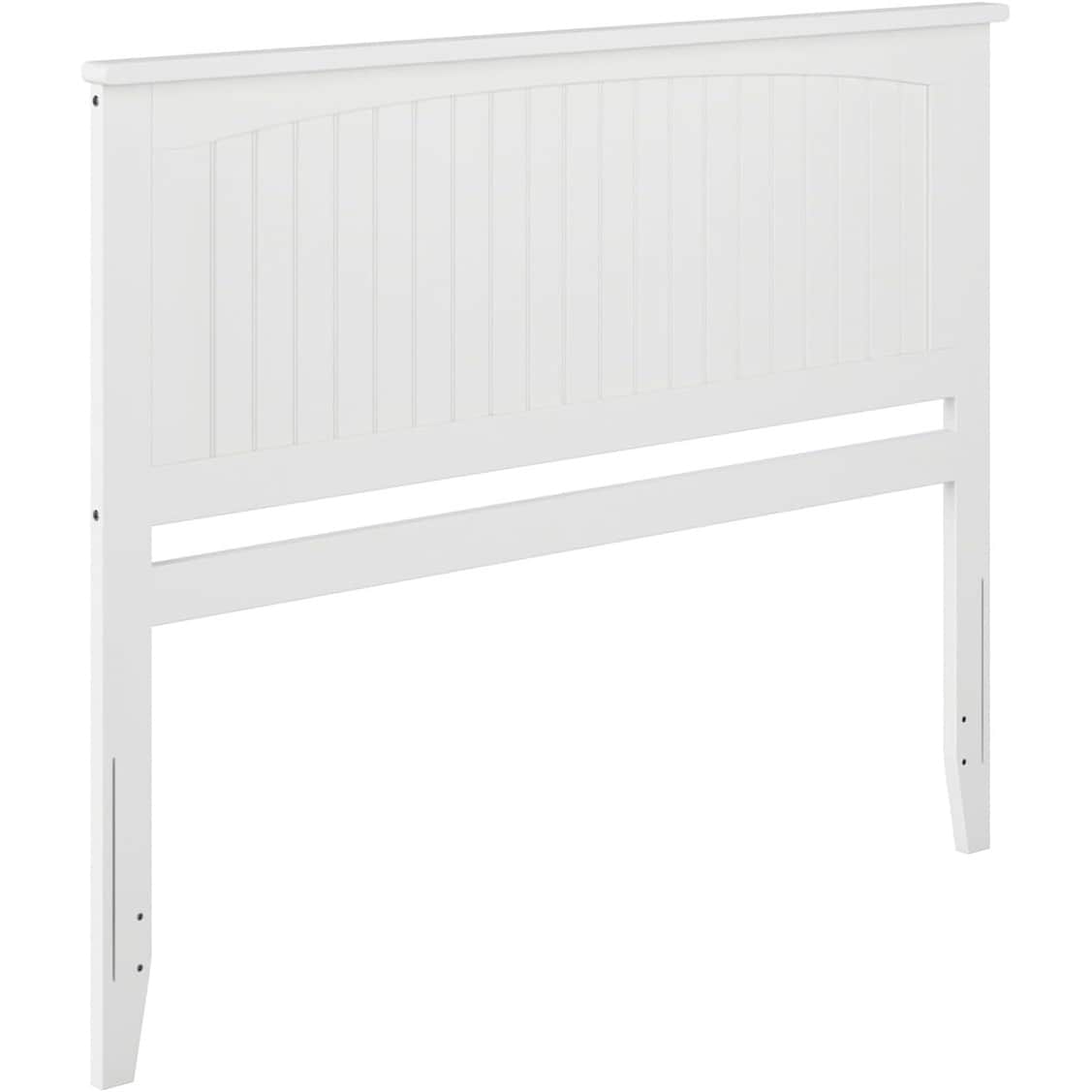 Queen Size White Solid Hardwood Headboard with Non-Toxic Finish