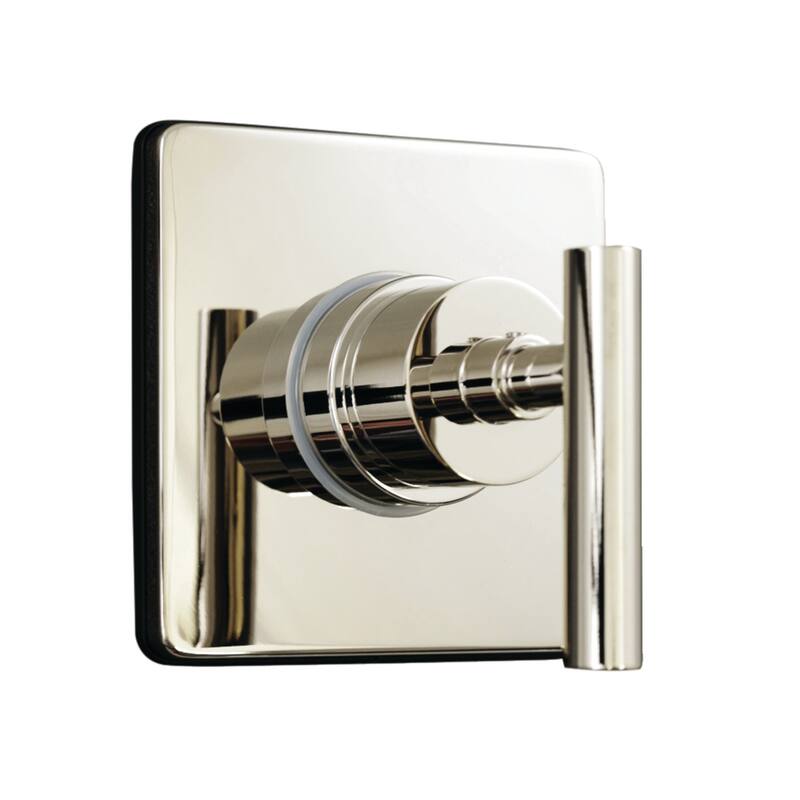 Kingston Brass Manhattan Single-Handle Three-Way Diverter Valve with Square Trim Kit - Polished Nickel
