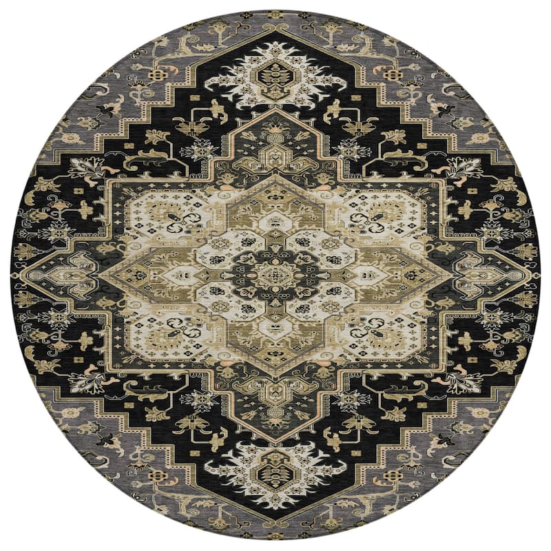 HomeRoots Oriental Traditional Rectangle Outdoor Rug