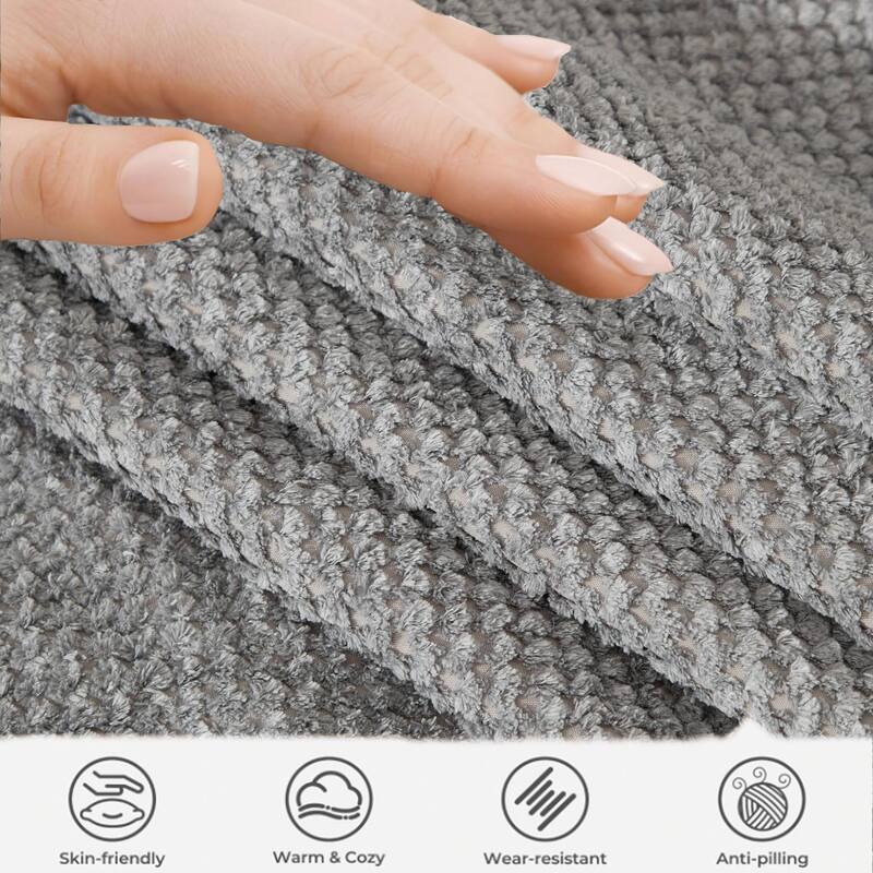 Gray Corduroy Cloud Sofa with Pillows