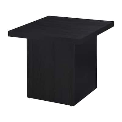 Square Engineered Laminate End Table in Black