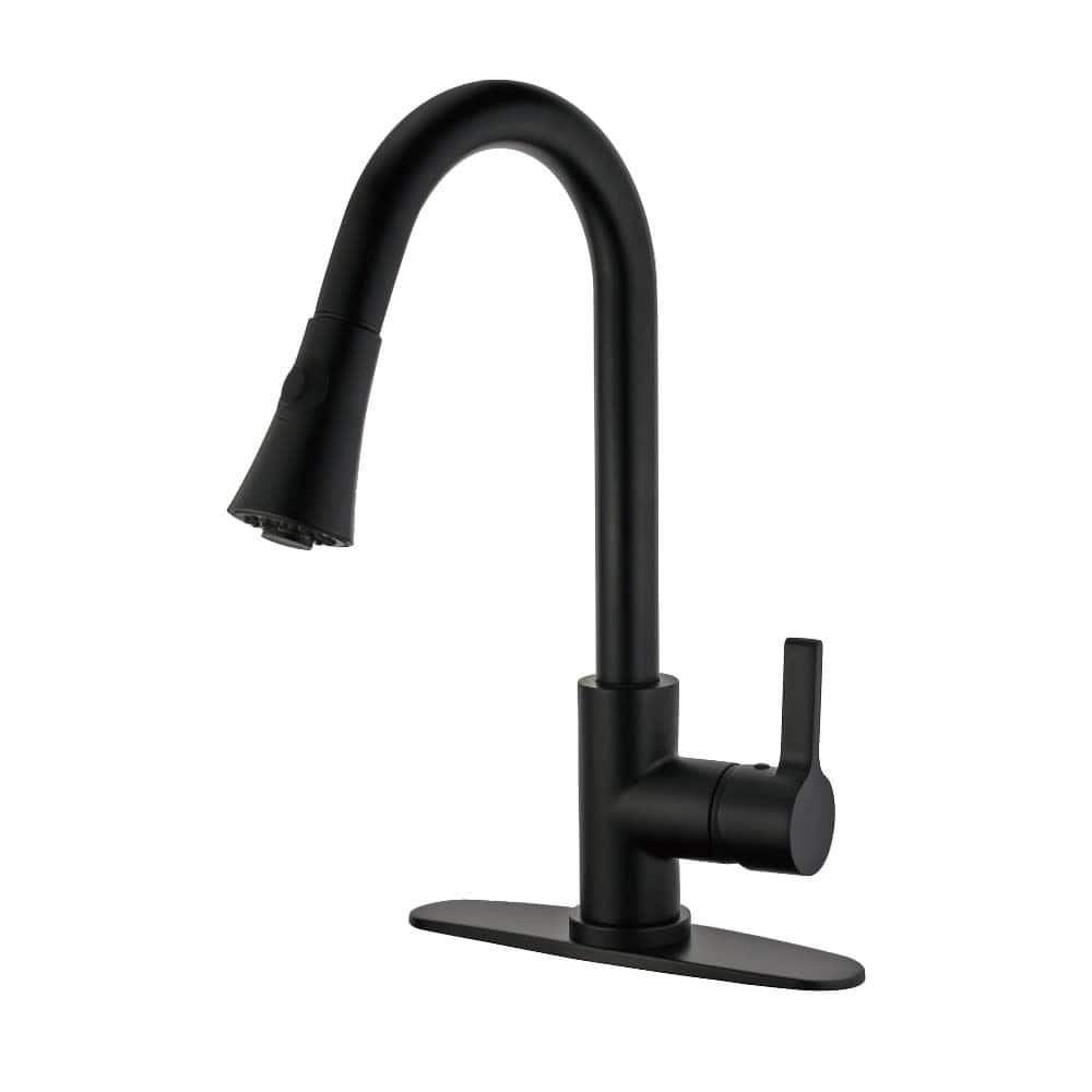 Kingston Brass Continental 1.8 GPM Single Hole Pull Down Kitchen