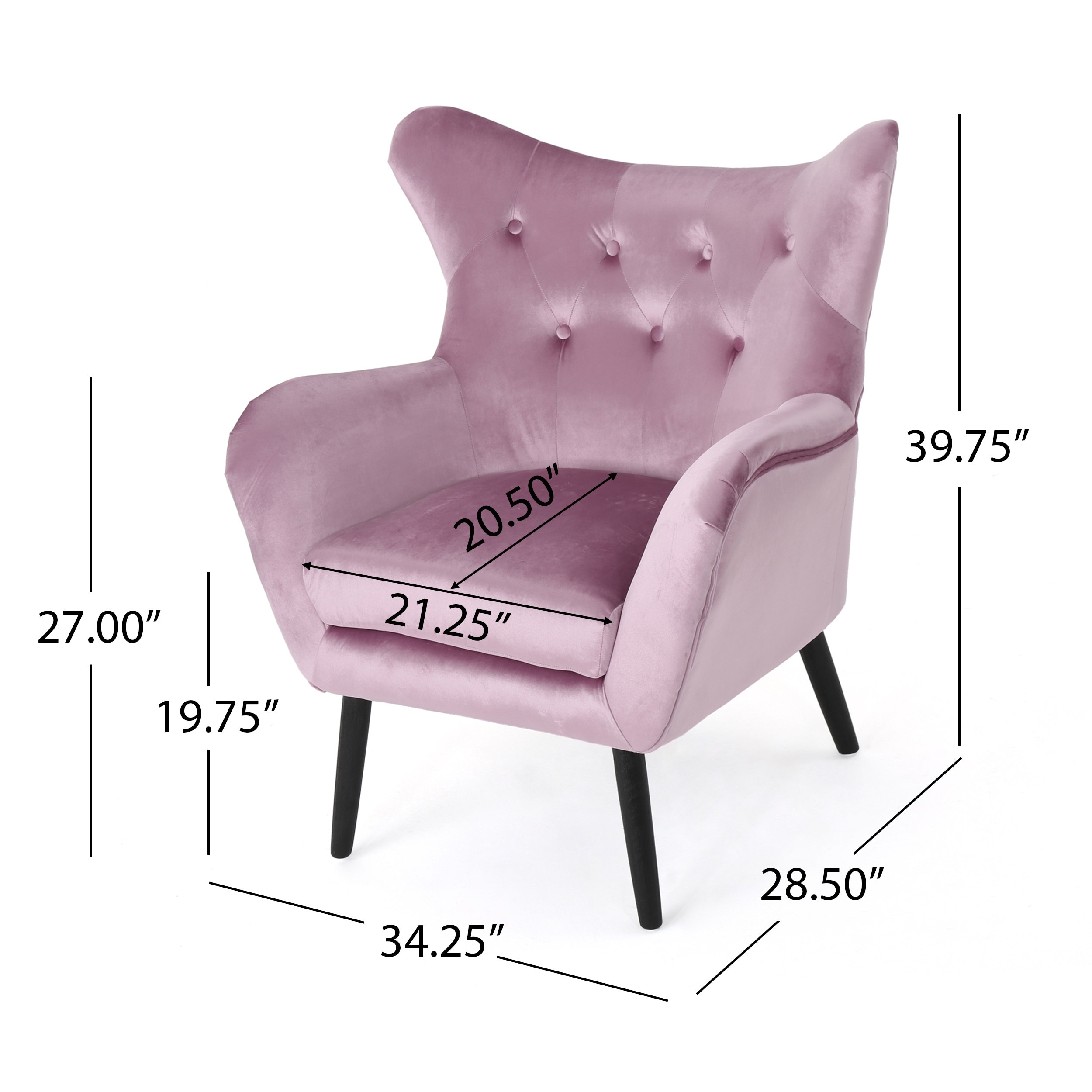 Alyssa Mid century Upholstered Arm Chair by Christopher Knight