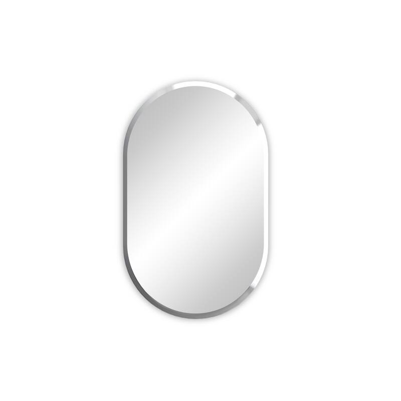 Frameless Bathroom Mirror Wall Mounted Modern Stylish Design with Contemporary Bevelled Edges