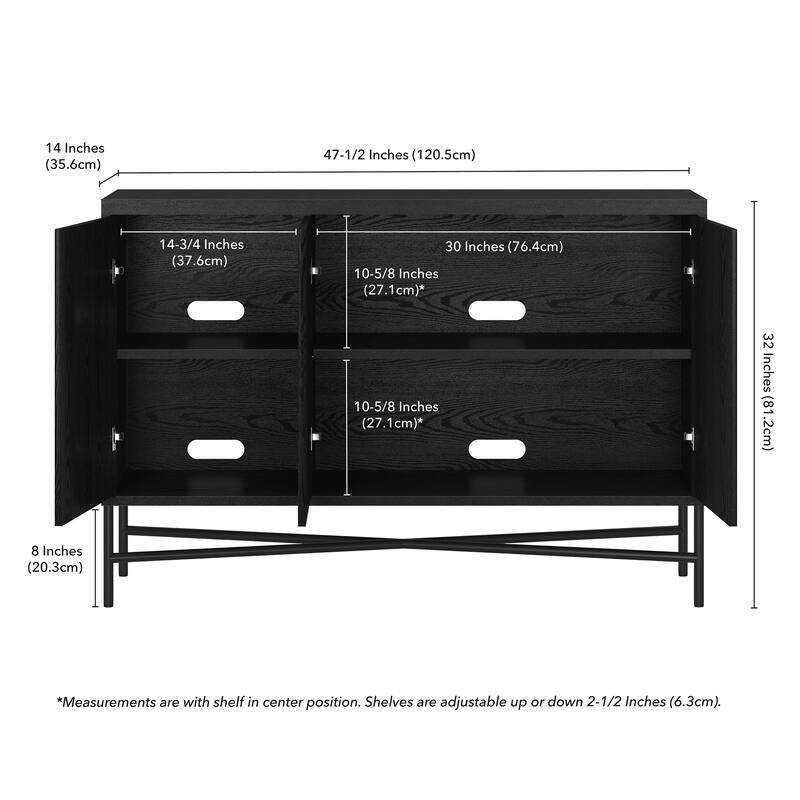 Brighton 48" Wide Rectangular Buffet Table - 47.5" Wide
