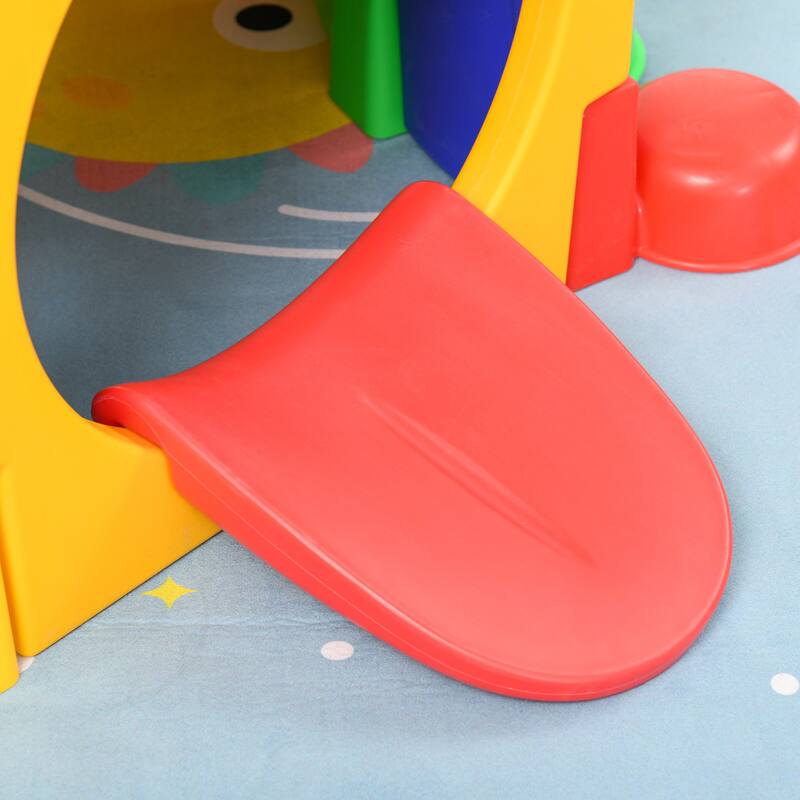 Qaba Indoor & Outdoor Caterpillar Kids Tunnel Crawling Toy, Play Tunnel for Ages 3-6 - Multicolor