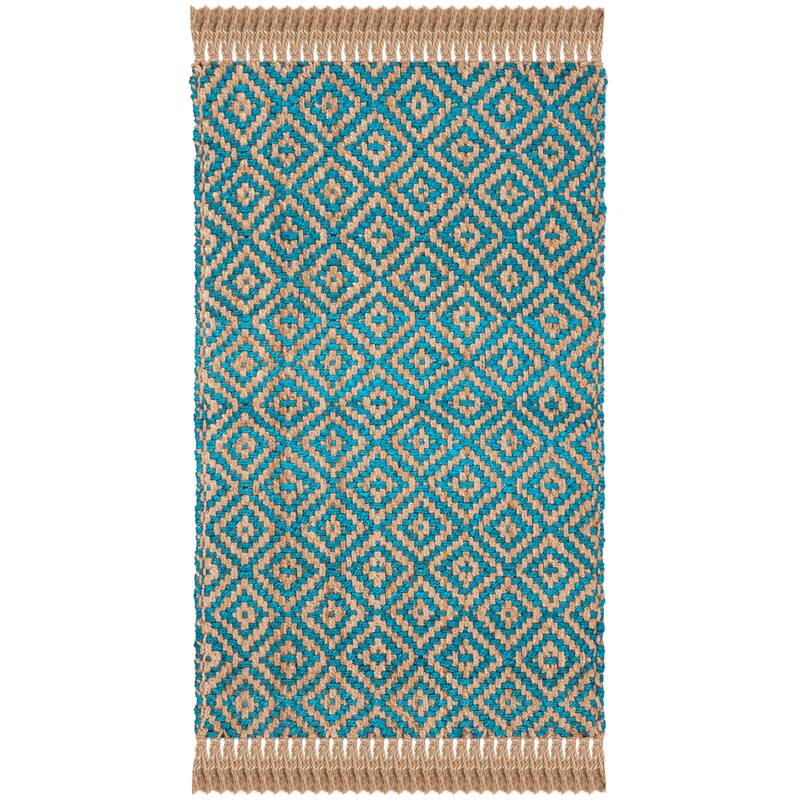 SAFAVIEH Handmade Natural Fiber Jaeda Diamond Jute Tassel Rug