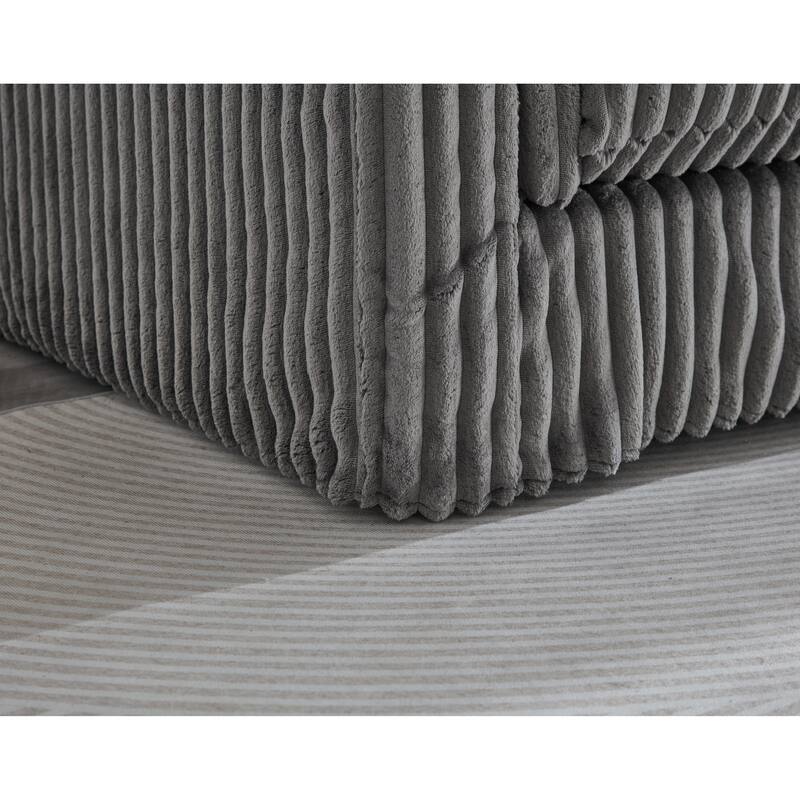 2-Seater Sofa Couch, Cloud Corduroy Loveseat Sofa, Plush Recliner Sofa Chaise Lounge Sofa with Removable Covers