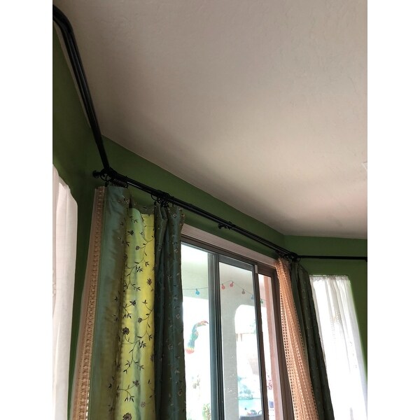 Shop Pinnacle Bay Window 1 Inch Diameter Double Curtain Rod Set