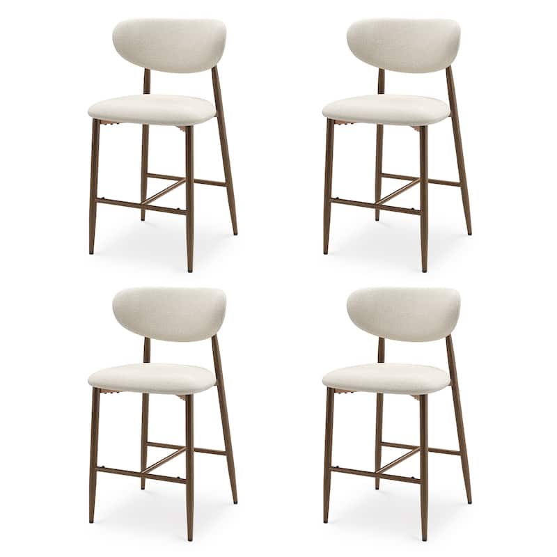 RENEWLINE 25 Inch Bar Stools with Backrest, Mid-Century Modern Counter Height Stools for Kitchen Island