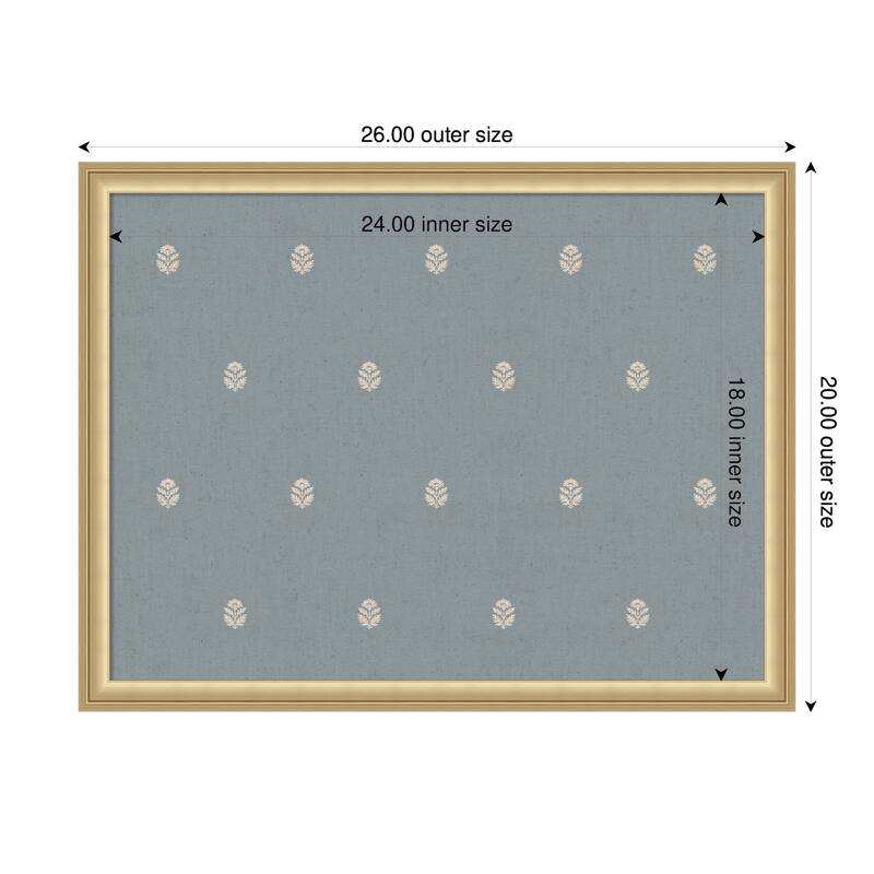 Kate and Laurel Pinboard Blue Botanical Block Print