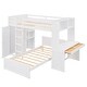 preview thumbnail 15 of 54, Twin Loft Bed with Twin Stand-alone bed, Shelves,Desk,and Wardrobe