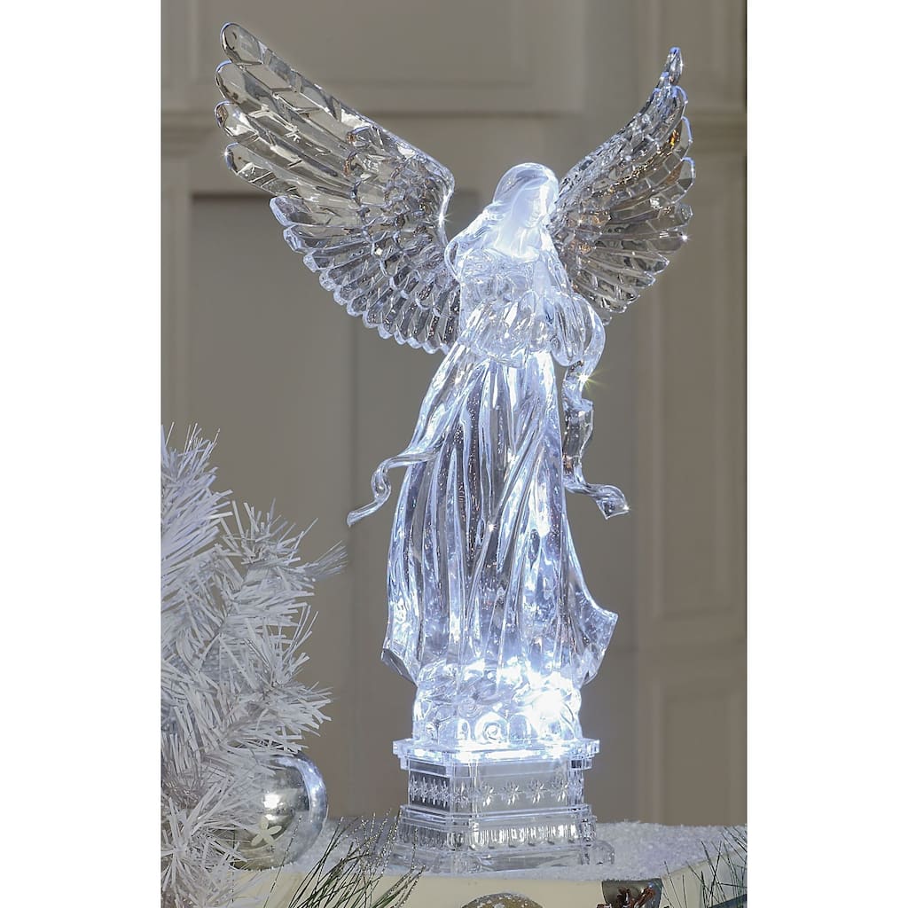 LED Lighted Winged Praying Angel Christmas Decoration - 20.25"