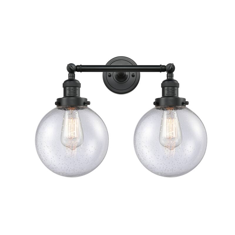 Innovations Lighting Beacon 2 Light 19" Wide Bathroom Vanity Light - Matte Black / Seedy