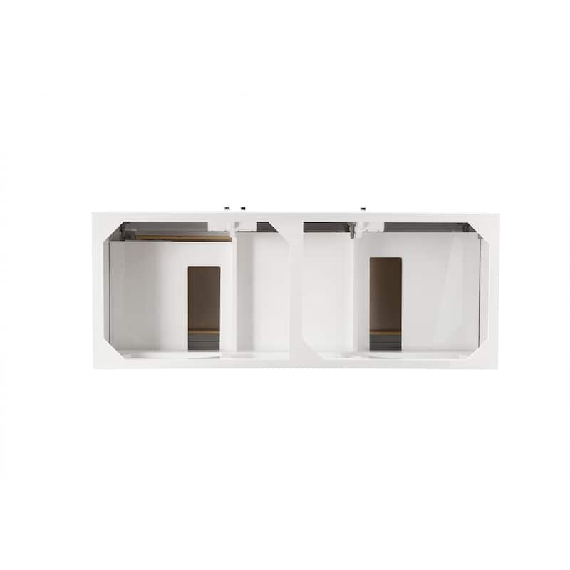 James Martin Vanities Athens 60" Double Vanity Cabinet, Glossy White