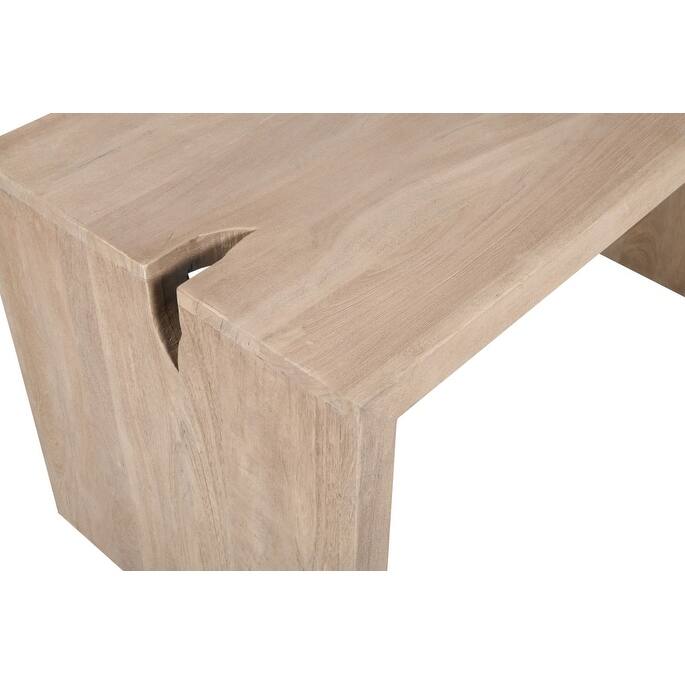 HomeRoots 56" Ivory Reclaimed Wood Sled Writing Desk