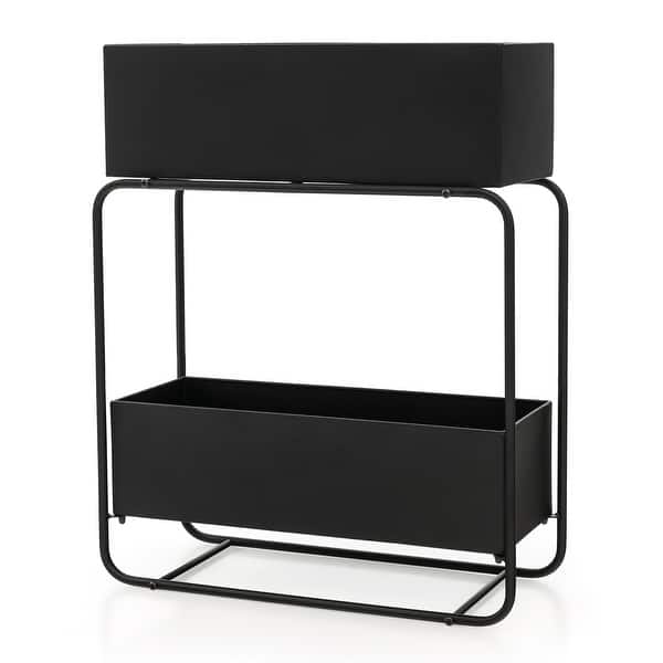 2Tier Metal Elevated Garden Bed Raised Planter Box Flower Plant Stand