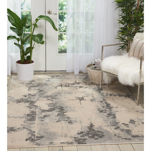 slide 2 of 12, Heritage Abstract Modern Beige Grey Area Rug