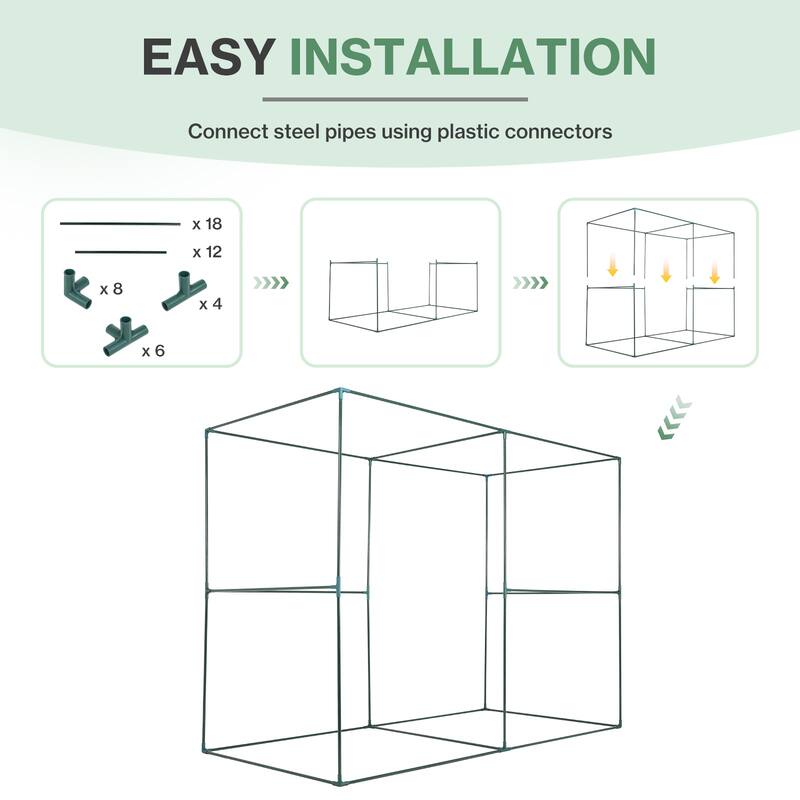 Aoodor 8'x4'x6' Crop Cage Plant Protection Netting Tent with Zipper