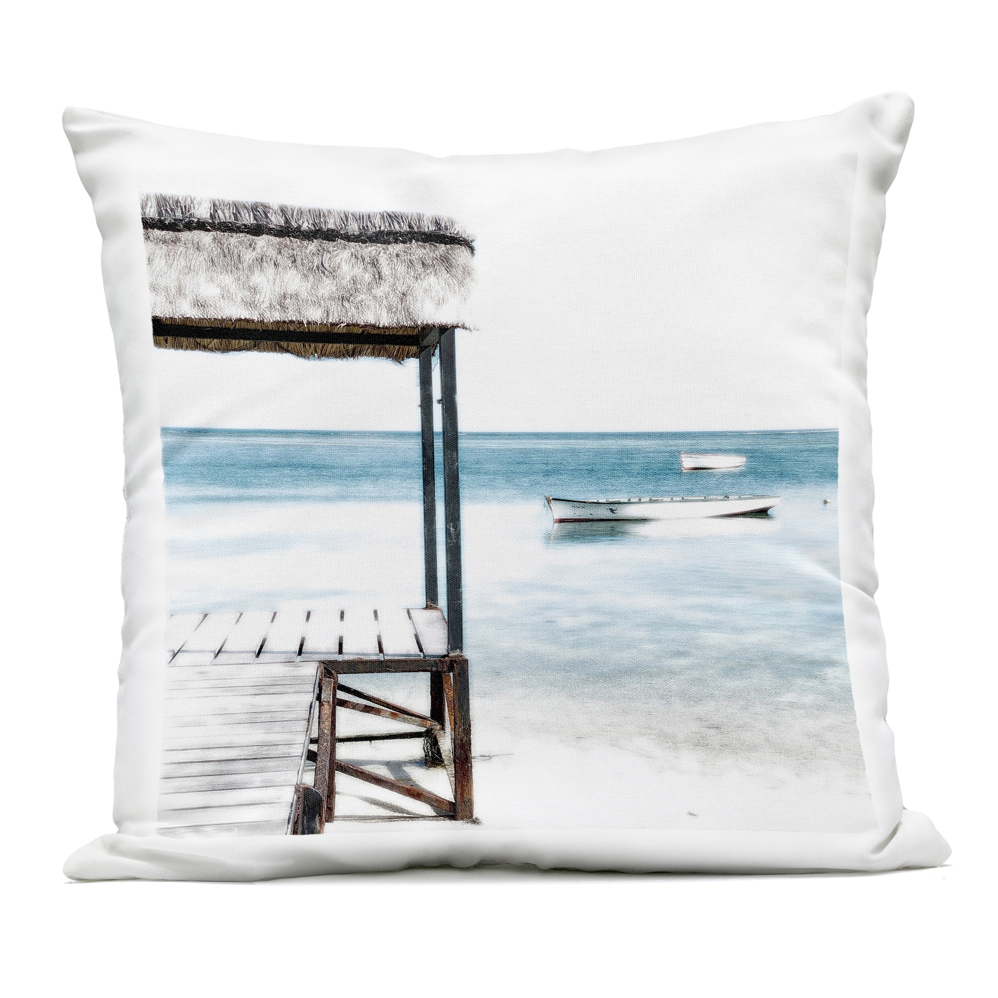 Stupell Calm Waters Beach Coast Outdoor Throw Pillow Design By Noah Bay
