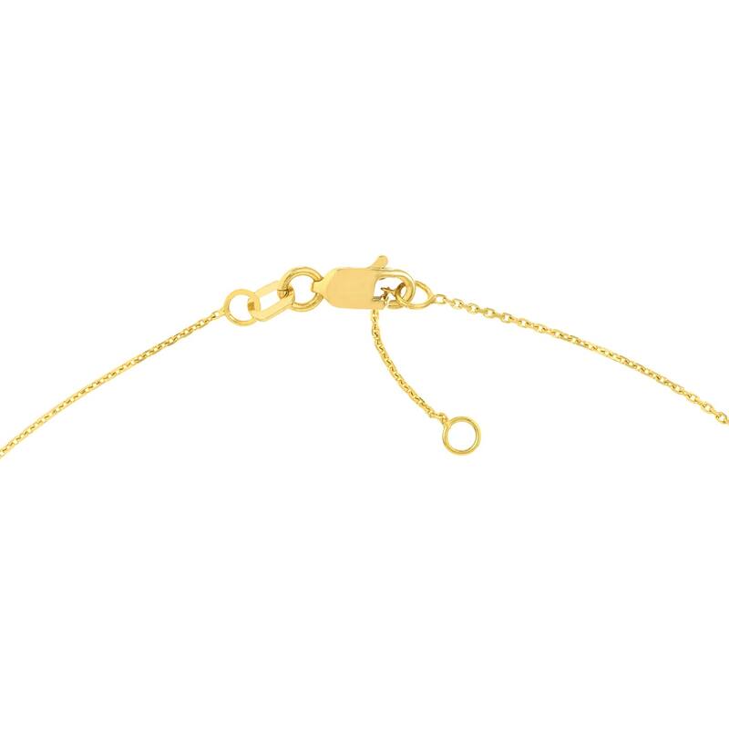 Curata 14k Yellow Gold 7.5" Single Safety Pin Adjustable Layering Bracelet
