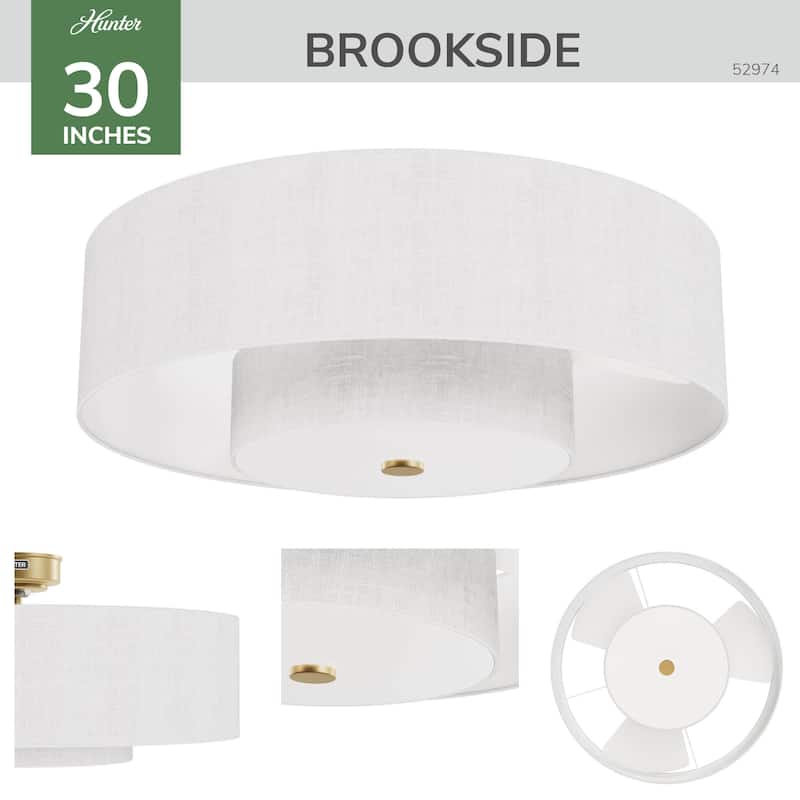 Hunter + Jasmine Roth Fandelier 30" Brookside Ceiling Fan w/ LED Light, Handheld Remote, Chandelier