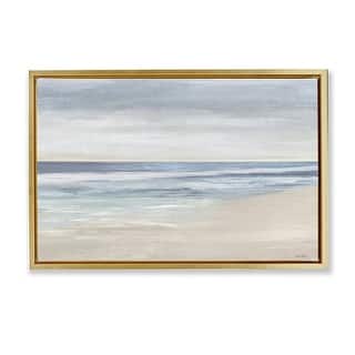 Stupell Subtle Beach Ombre Framed Floater Canvas Wall Art Design By Amber Sterling
