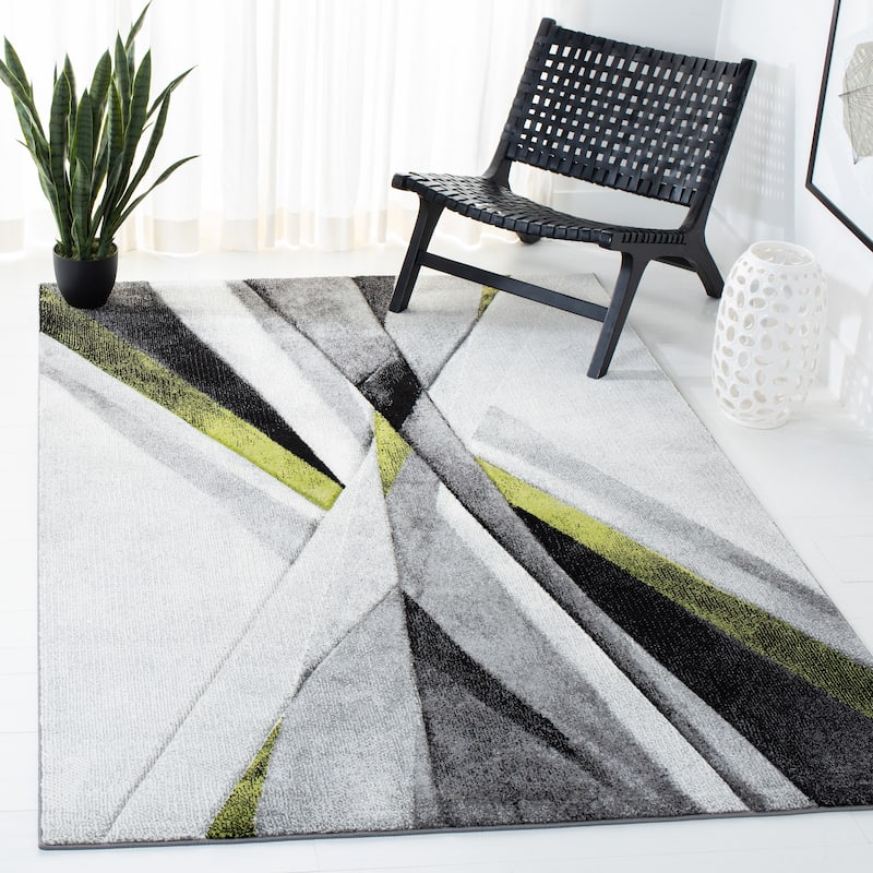 SAFAVIEH Hollywood Takae Mid-Century Modern Abstract Rug - 6'7" x 9' - Grey/Green