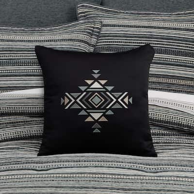 Parallel 18" Square Embellished Decorative Throw Pillow