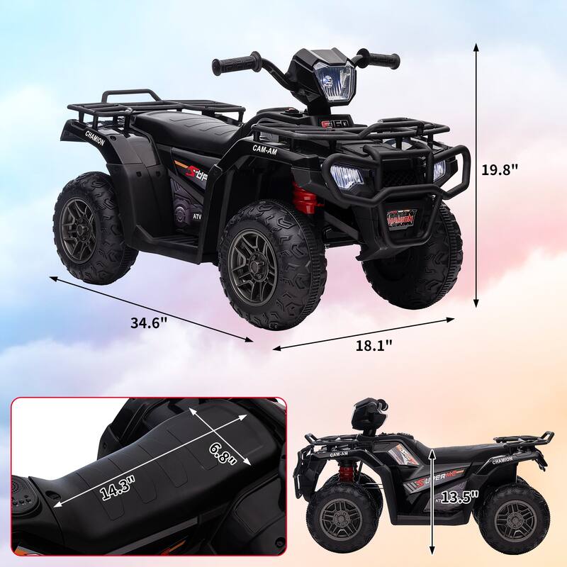 2V Battery-Operated Kids Ride On ATV Toy for Kids Best Gifts