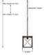 preview thumbnail 11 of 26, Acroma 1-light Farmhouse Rustic Rectangle Kitchen Island Pendant Light - 8 inches