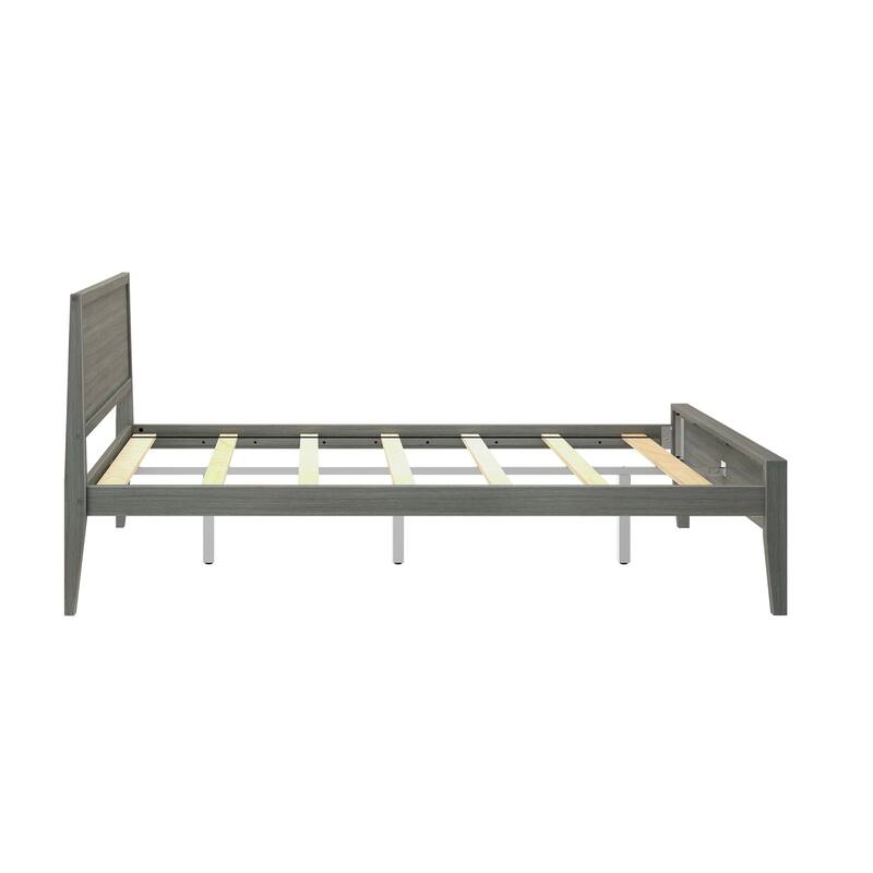 Plank and Beam Queen-Size Bed with Panel Headboard
