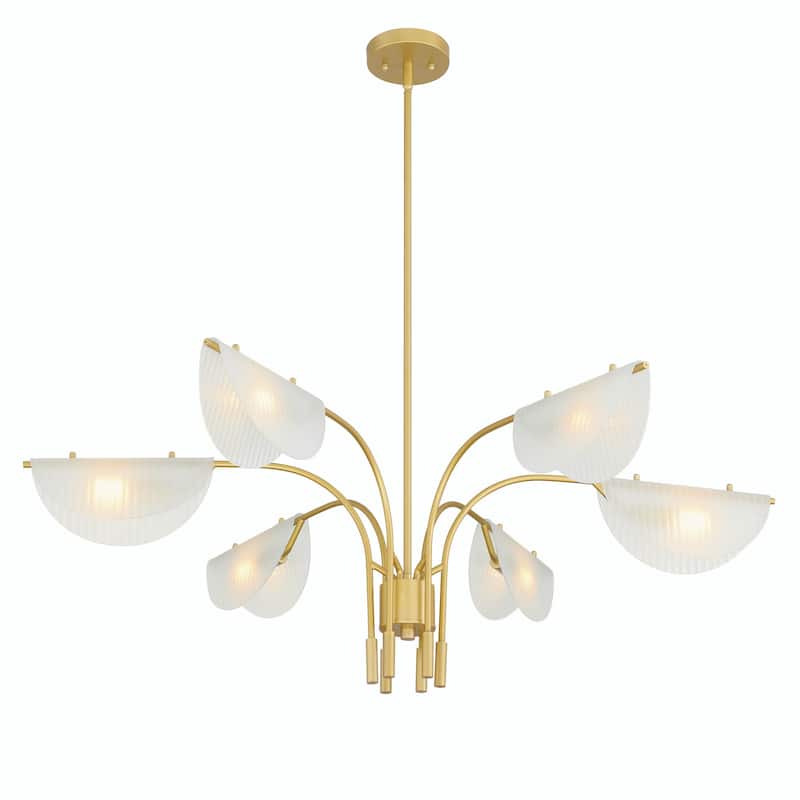 Acroma 6-Light Black Steel & Glass Dimmable Linear Chandelier